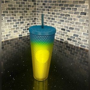 Starbucks, Fall 2023 Studded Yellow/Blue Gradient Venti Cup New Release yo